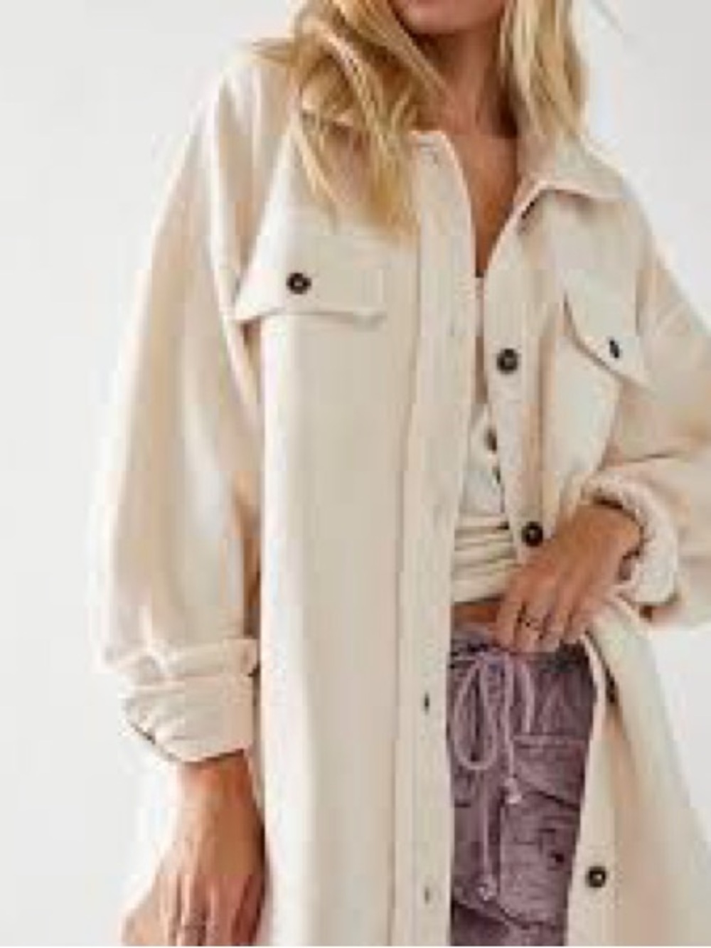 Free People Ruby Jacket in Cream - size M